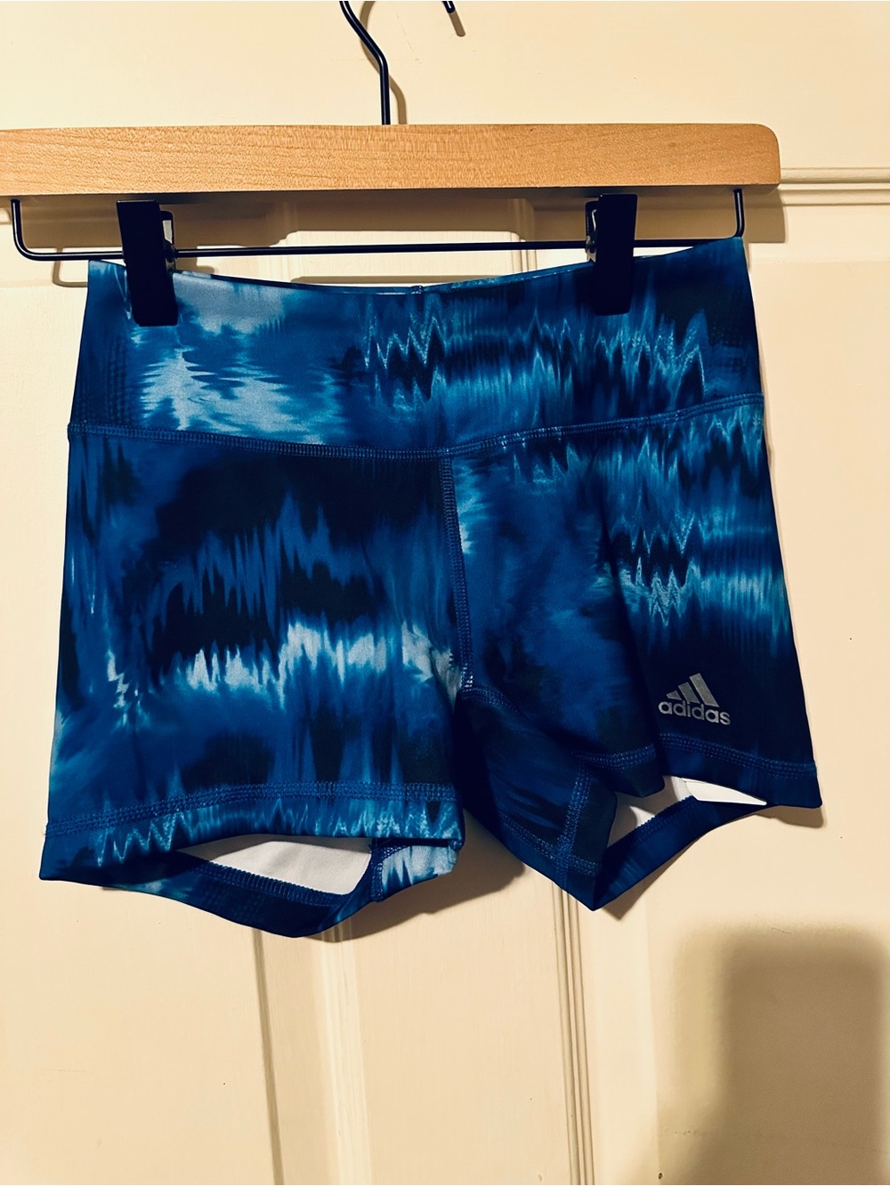 Adidas | Shorts | Adidas Blue Wave Print Athletic Shorts